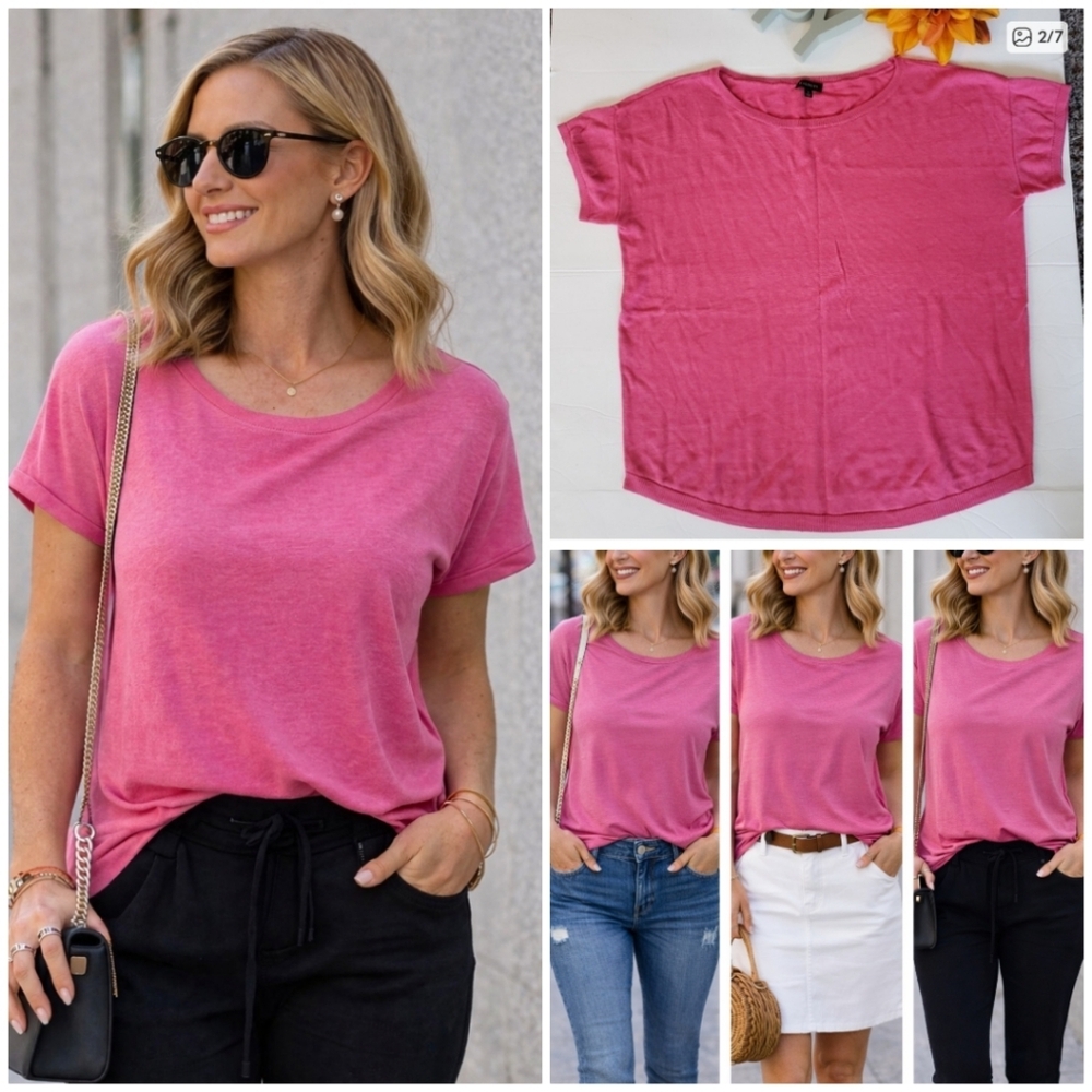 Talbots CREW  Pink Top 💗